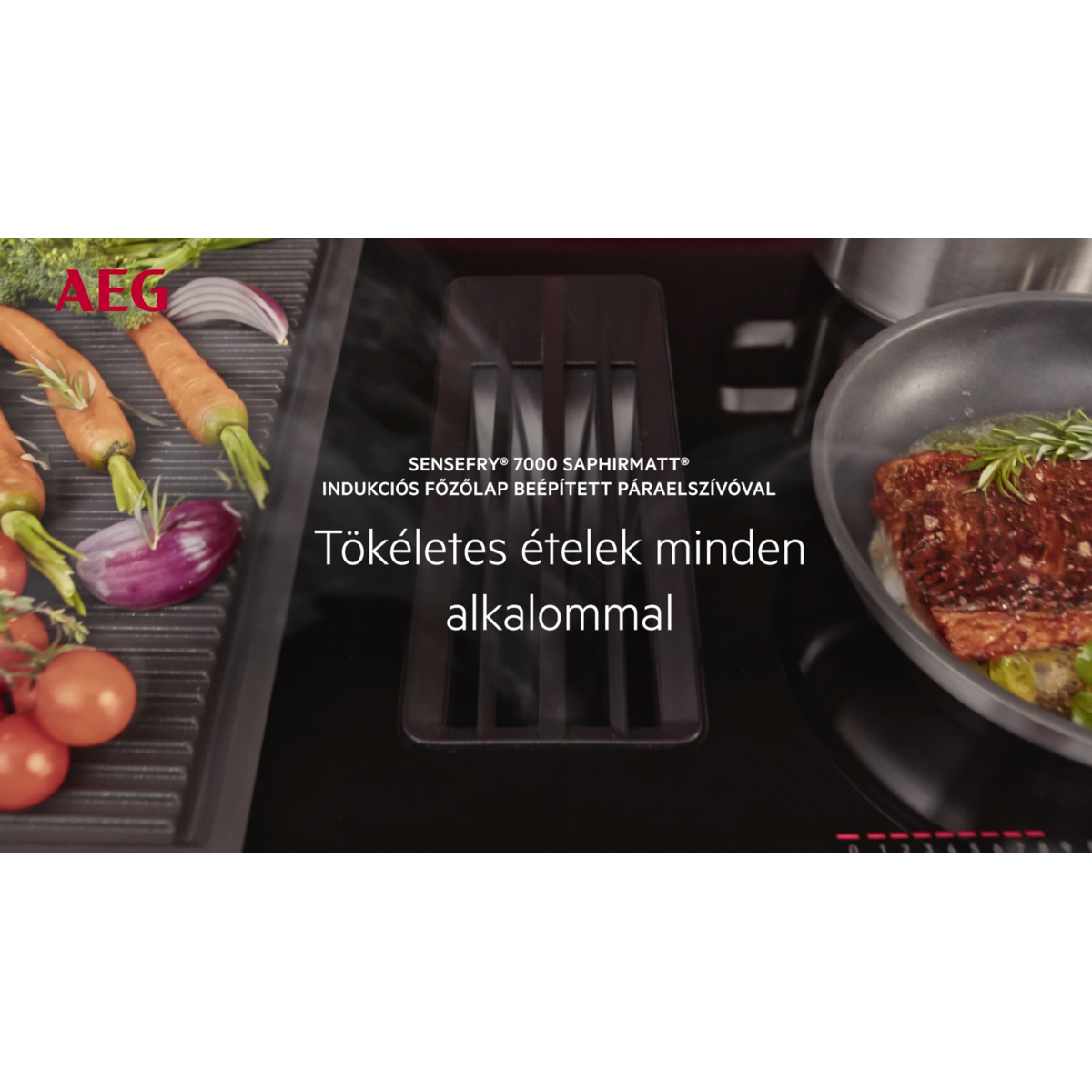 AEG - Indukciós főzőlap beépített páraelszívóval - TH84CC23CZ