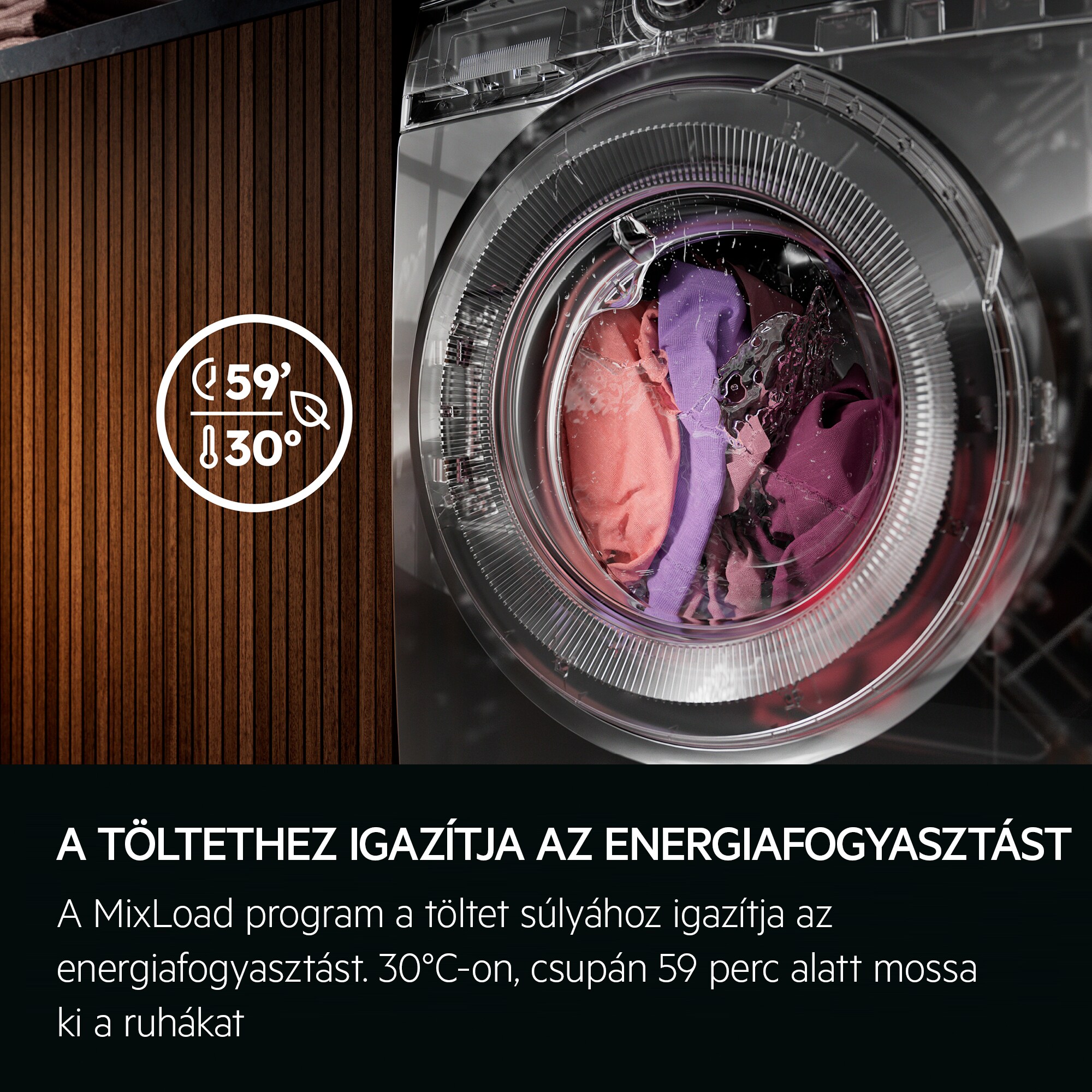 AEG - Szabadonálló mosó-szárító - LWR73044BE