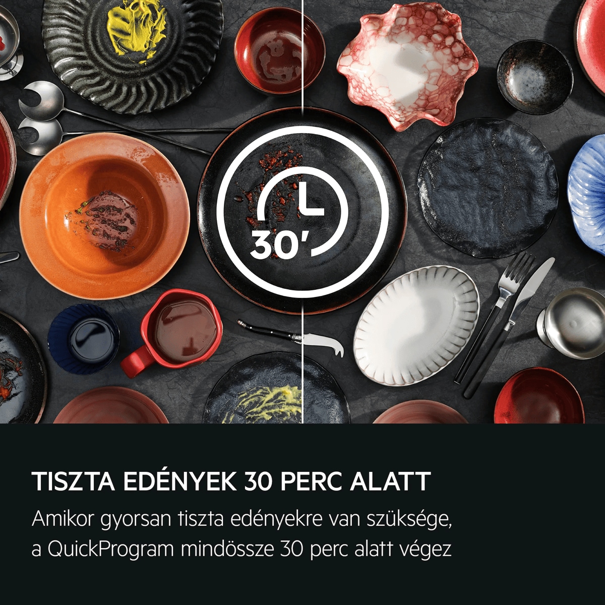 TISZTA EDÉNYEK 30 PERC ALATT A QuickProgram gyors megoldást kínál, mindössze 30 perc alatt