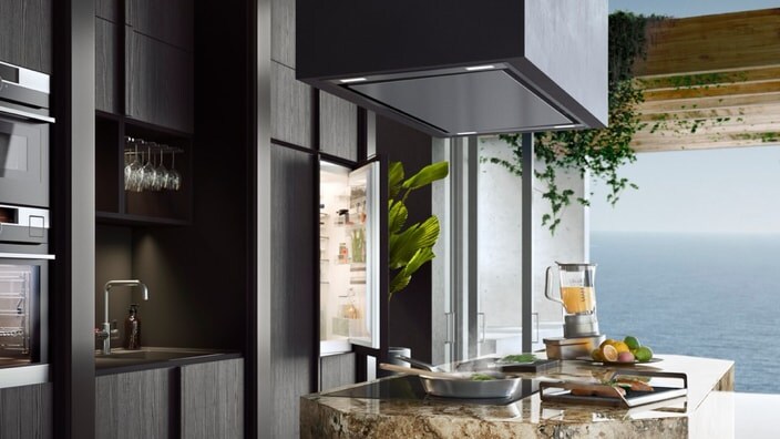 Mennyezeti páraelszívó tengeri kilátással