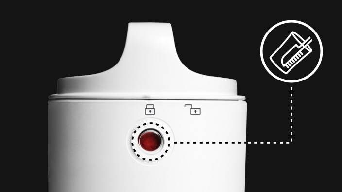 A jelzőfény mutatja, mikor kell kitisztítani 