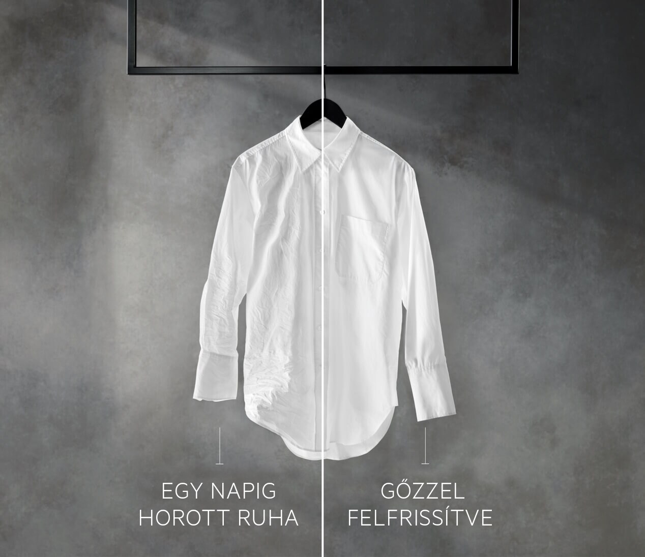 Steamed shirt vs no steam 